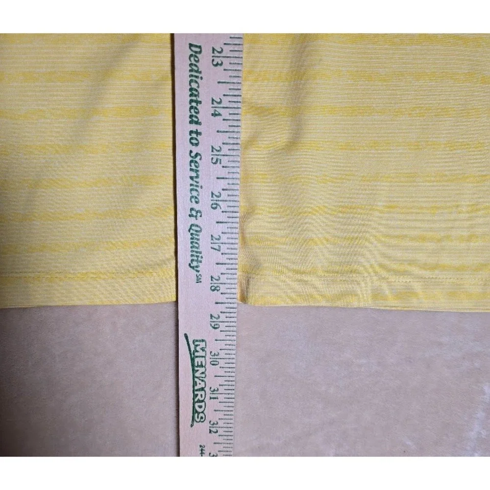 Nike Dri-FIT Polo Shirt Mens M Yellow Striped The Blarney Golf Performance 994